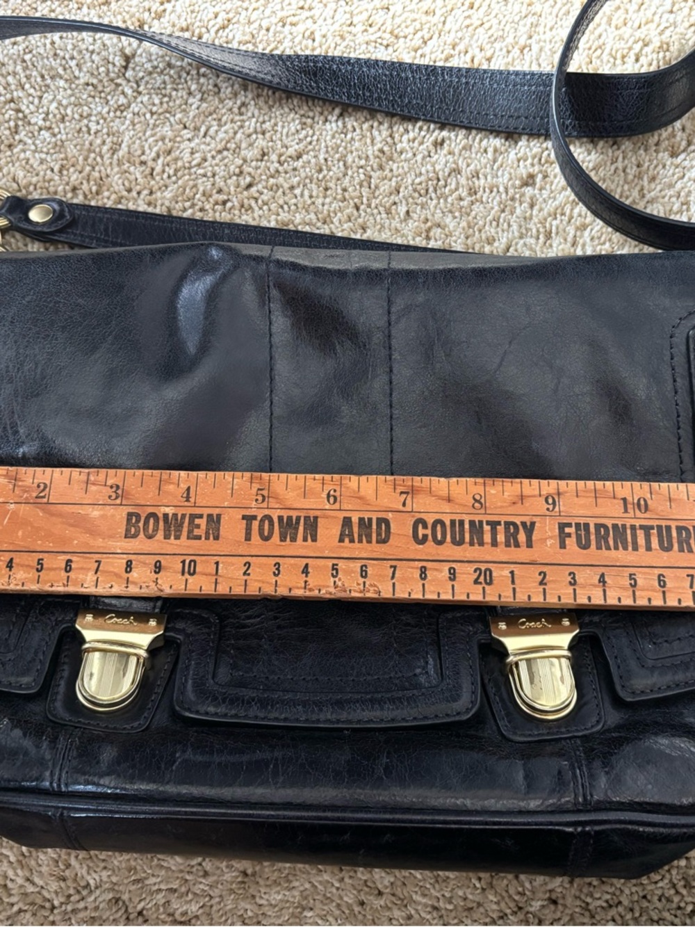 Vintage Y2K Coach Black Leather Poppy Collection Handbag 17925 - Picture 5 of 7